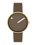 34 mm / Mocha Brown dial / Mocha Brown leather strap