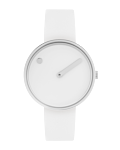 34 mm / White dial / White leather strap
