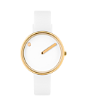 30 mm / White dial / White silicone strap
