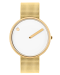 40 mm / White dial / Matt Gold mesh band