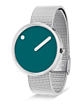 40 mm / Deep Teal urskive / Mat stålmeshrem 