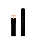 Black silicone strap 12 mm
