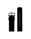 Black silicone strap 20 mm