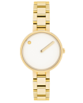 30 mm / White dial / Polished Gold Steel bracelet
