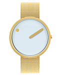 Light Blue dial / Matt gold mesh band