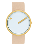 40 mm / Lyseblå urskive / Nude Pink læderrem