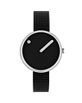 Black dial / Matt black mesh band