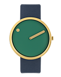 40 mm / Dusty Green urskive / Midnight Blue læderrem