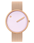 Dusty Rose Pink dial / Matt rose gold mesh band