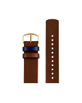 DARK BROWN LEATHER STRAP 20 MM