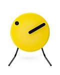 PICTO Table Clock, Sunny Yellow