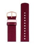 BURGUNDY RED LEATHER STRAP 20 MM