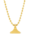 Polished gold necklace 12 mm