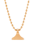 Polished rose gold necklace 12 mm