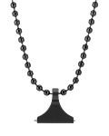Polished black necklace 20 mm