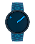 40 mm / Navy Blue dial / Deep Blue recycled strap w/print