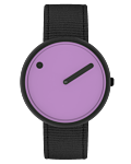 40 mm / Light Orchid dial / Manta Ray Black recycled strap