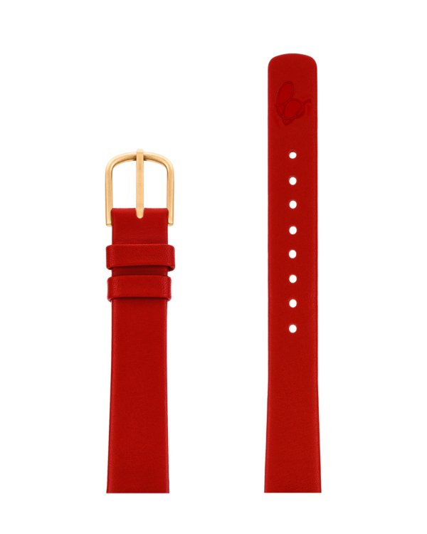 RED LEATHER STRAP 14 MM / 30 MM WATCH