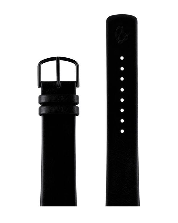 BLACK LEATHER STRAP 20 MM / 40 MM WATCH