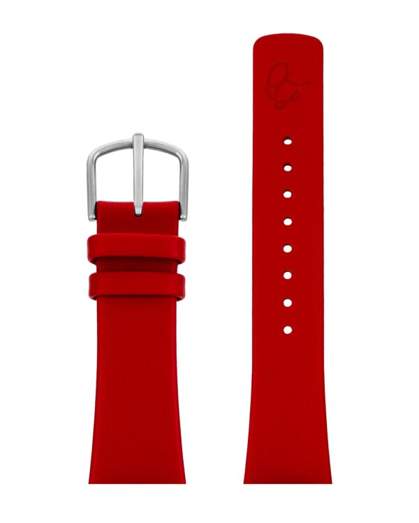 RED SMALL LEATHER STRAP 22 MM / 46 MM WATCH
