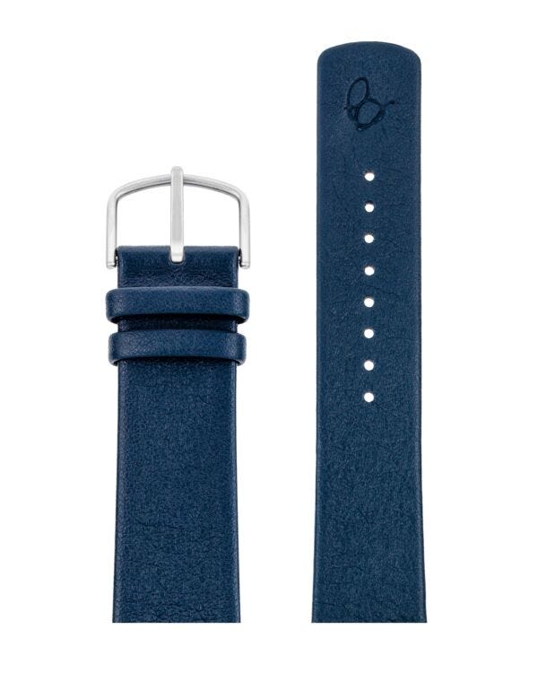 Navy blue leather strap 22 mm / 46 mm watch