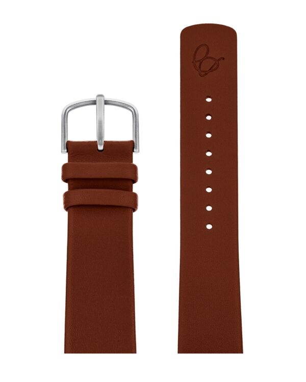 Brown leather strap 22 mm / 46 mm watch
