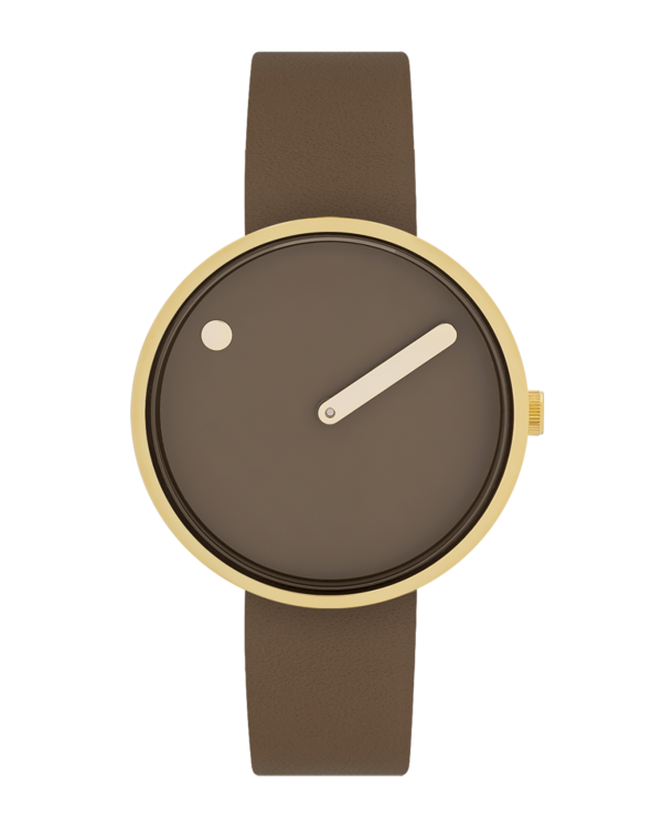 34 mm / Mocha Brown dial / Mocha Brown leather strap