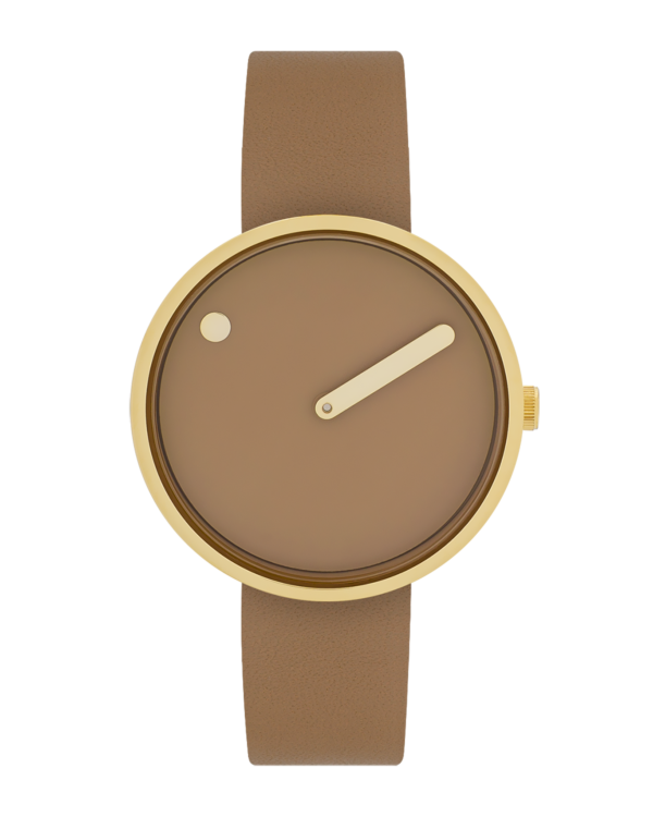 34 mm / Cappuccino Brown dial / Cappucciono Brown leather strap