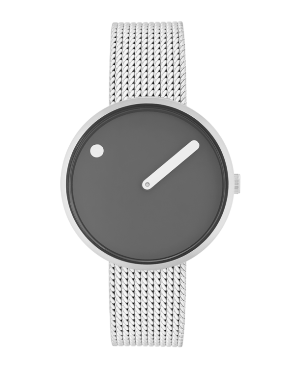 34 mm / Thunder Grey dial / Matt steel mesh band