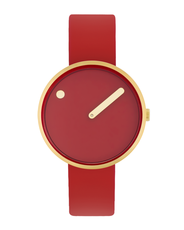 34 mm / Cinnamon Red dial / Cinnamon Red Bio based TPU strap