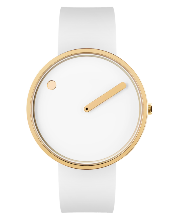 40 mm / White dial / White silicone strap
