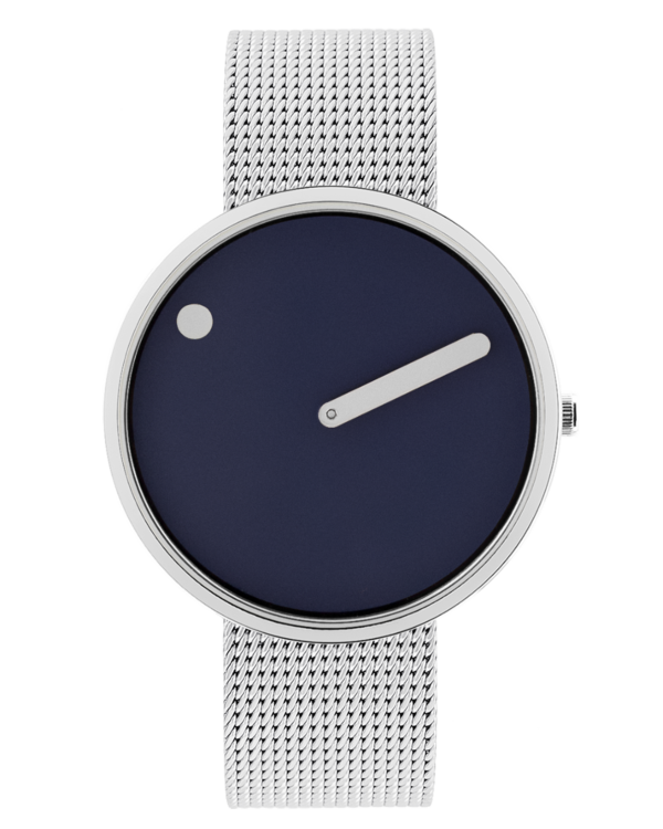 40 mm / Midnight Blue dial / Matt steel mesh band