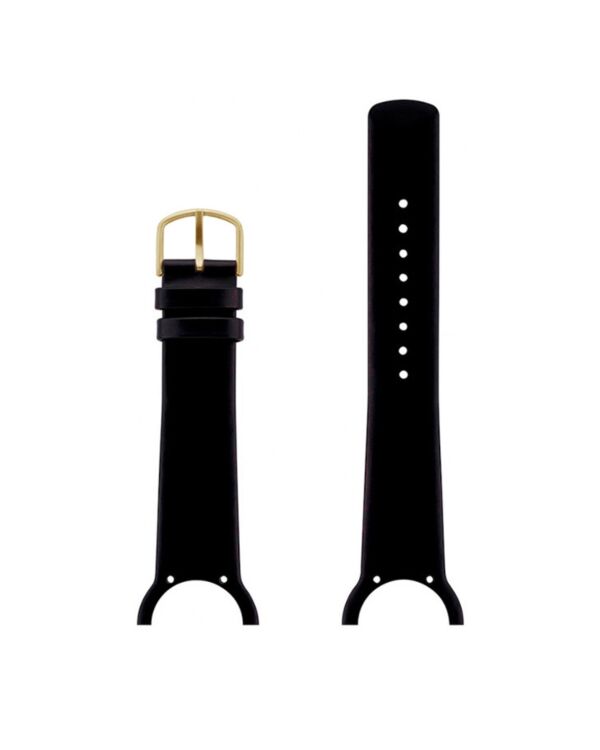 Black leather strap 18 mm