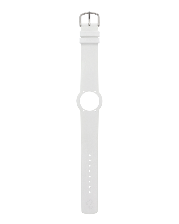 WHITE LEATHER STRAP 18 MM