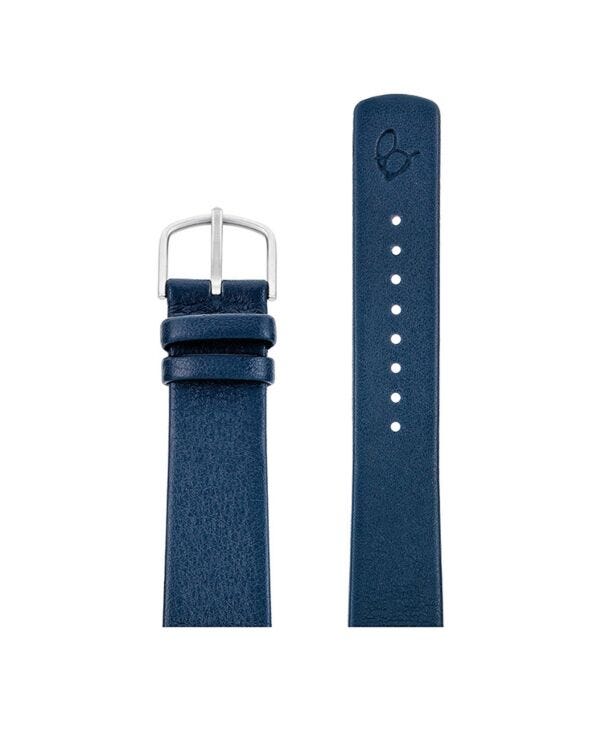 Navy blue leather strap 20 mm