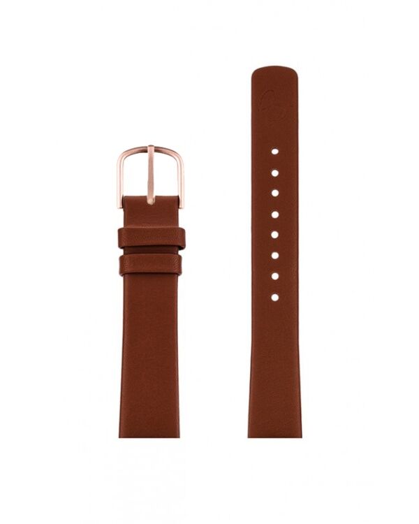 Brown leather strap 16 mm