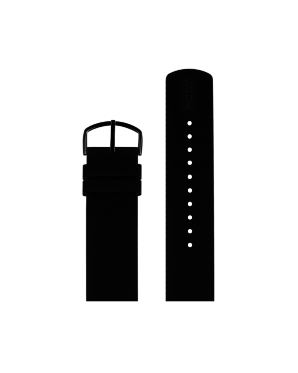 Black silicone strap 14 mm