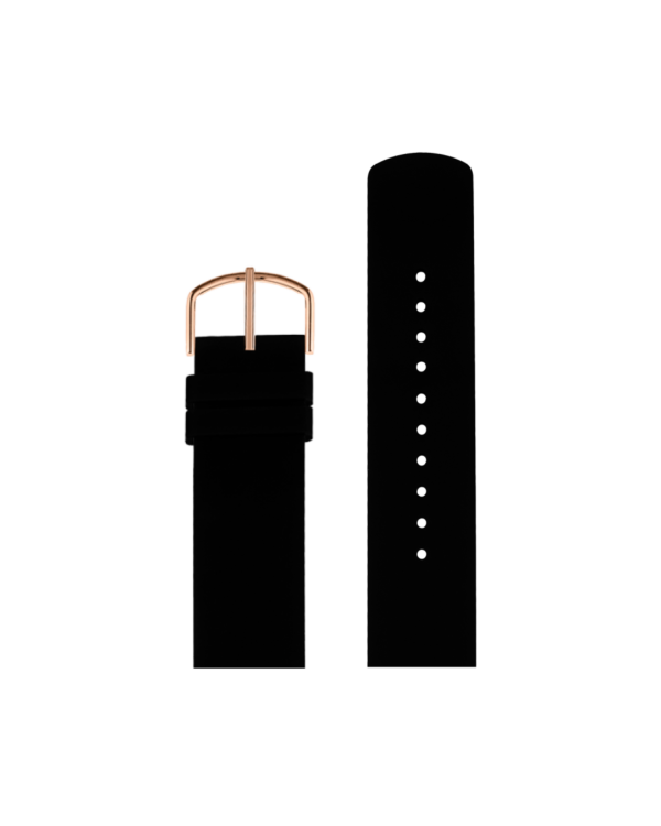 Black silicone strap 20 mm