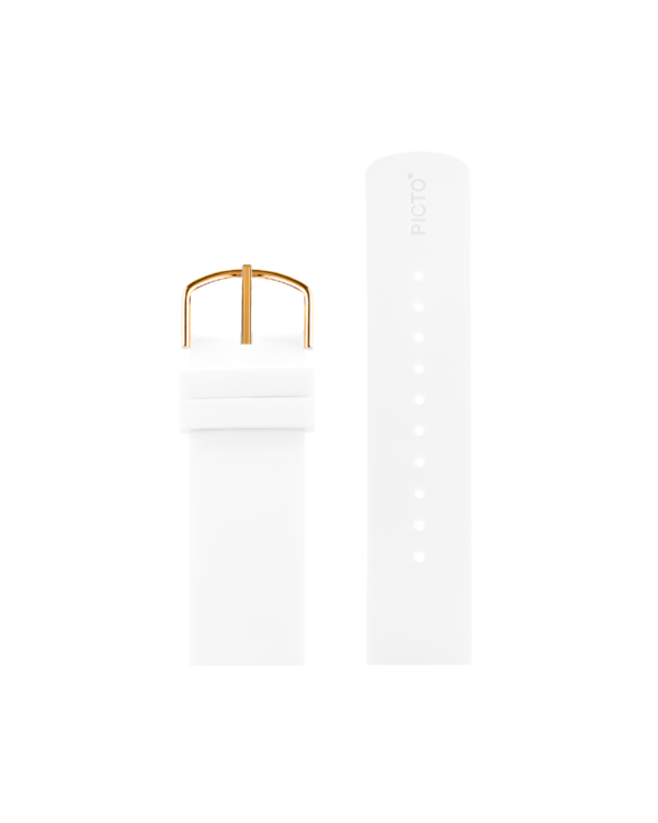 White silicone strap 20 mm