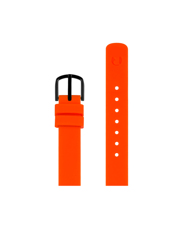 Orange silicone strap 12 mm