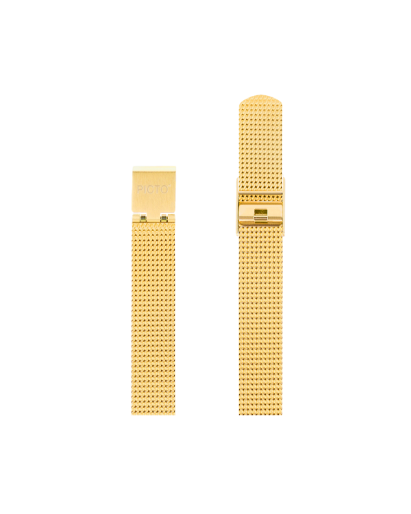 Matt gold mesh band 12 mm