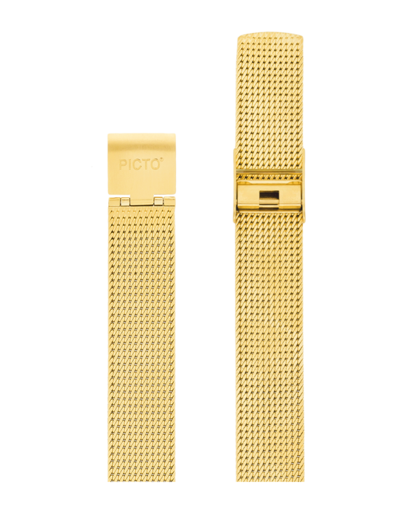 Matt gold mesh band 14 mm