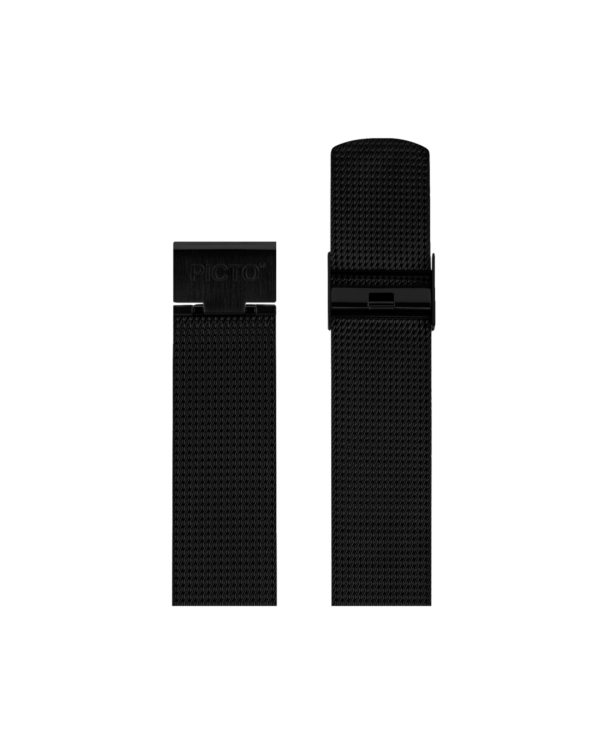 Matt black mesh band 20 mm