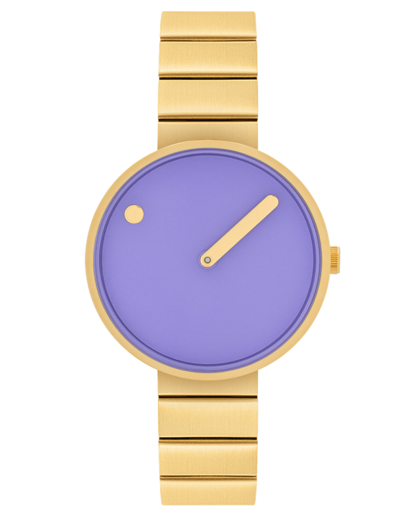 34mm / Light Lavender dial / Brushed Gold Bracelet