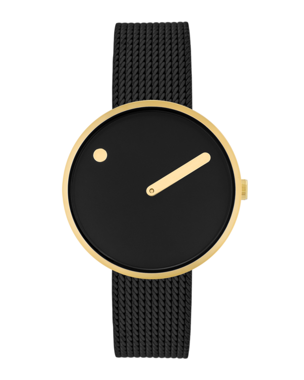 Black dial / Matt black mesh band