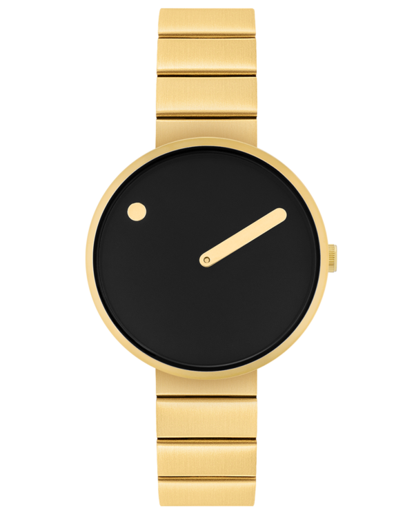 34mm / Black dial / Brushed Gold Bracelet