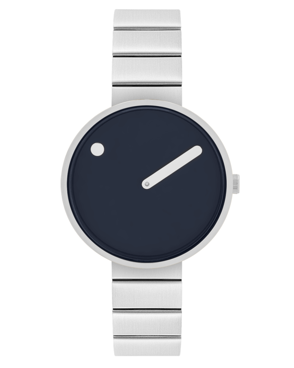 34 mm / Midnight Blue dial / Brushed Steel bracelet
