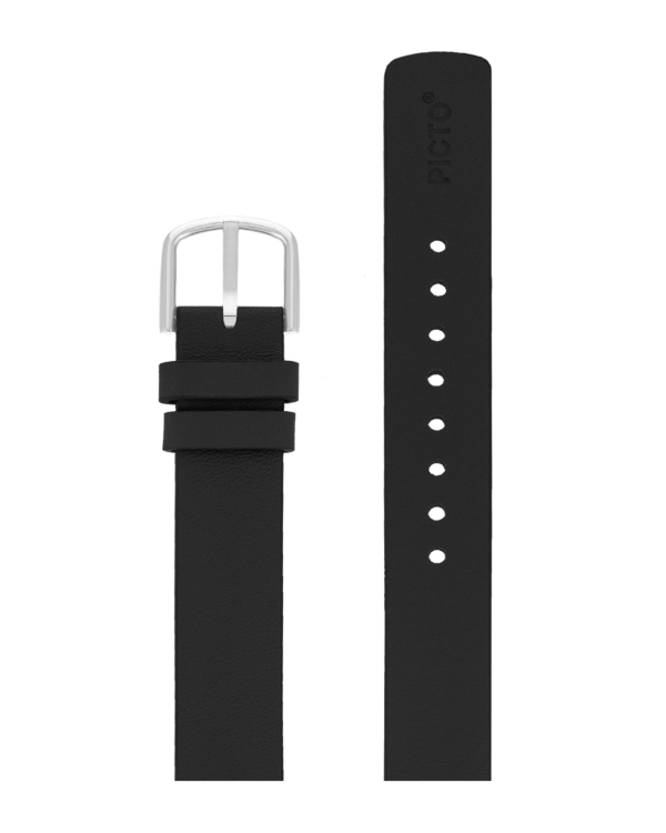 BLACK LEATHER STRAP 14 MM