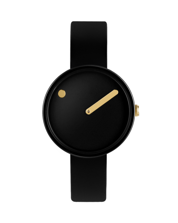 Black dial / Black silicone strap