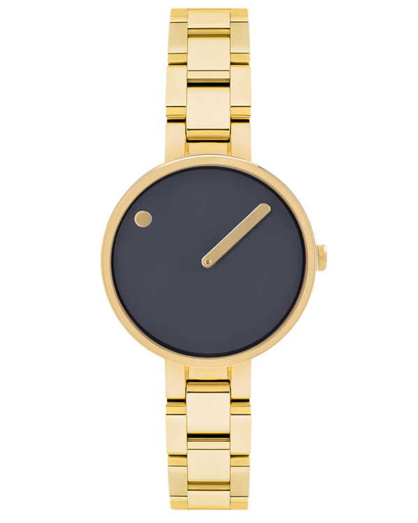 Midnight Blue dial / Polished Gold Steel bracelet